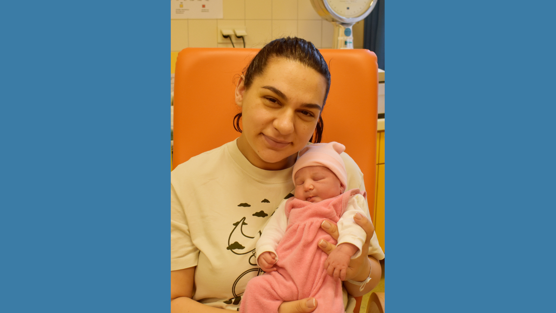 Die Mutter des Neujahrsbabys mit Sofia