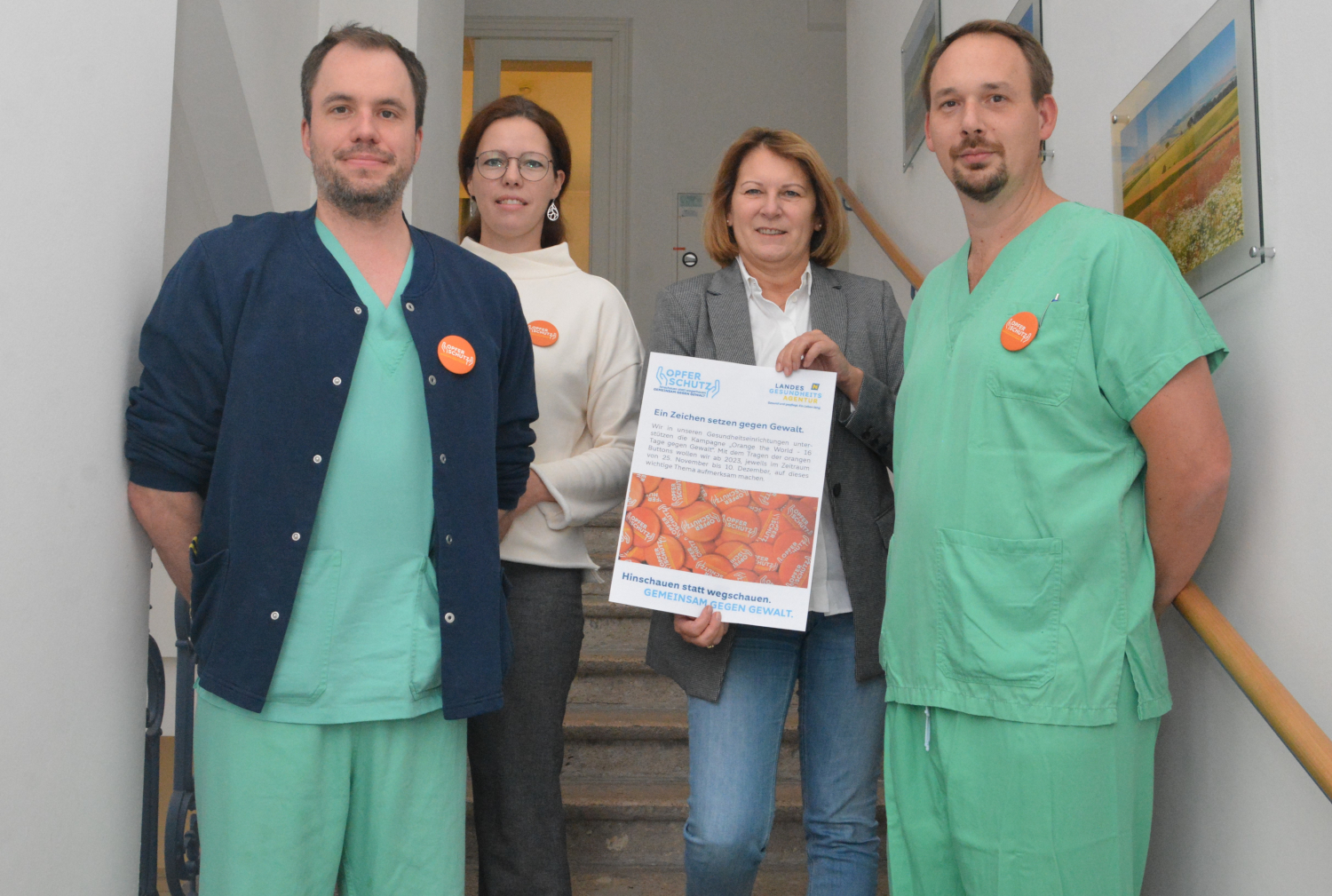 Die Mitarbeiterinnen und Mitarbeiter des Landesklinikums Korneuburg-Stockerau unterstützen die Aktion